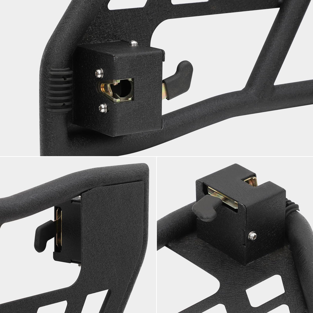 Garvee Safari Tubular Doors for 2007-2018 Wrangler JK 4-Door - 4-Door with side Mirror / Black