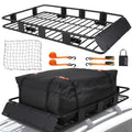 Garvee Rooftop Cargo Basket - 64" x 39" Steel Universal Roof Rack with Adjustable Size (48" x 39"), Includes Cargo Carrier Bag and Accessories, 200 lbs Capacity for SUVs, Trucks, and Vehicles