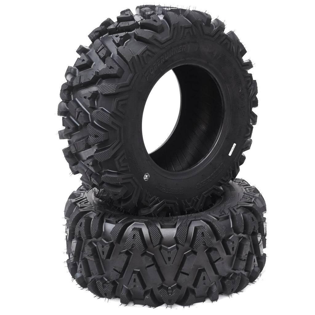 Garvee Set of 2 ATV Trail Tires 6PR Knobby Sport Tires, Tubeless - AT25x10-12-6PR TL APOLLO