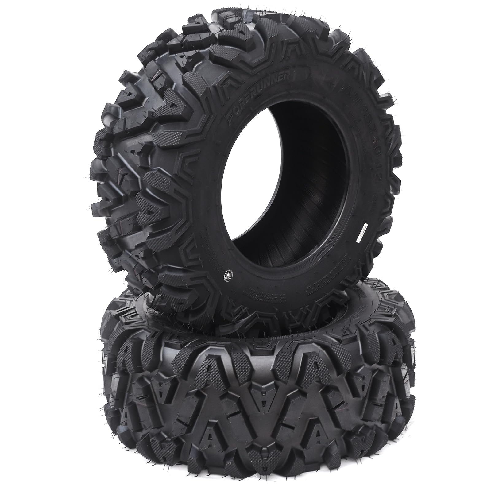 Garvee Set of 2 ATV Trail Tires 6PR Knobby Sport Tires, Tubeless - AT25x10-12-6PR TL APOLLO