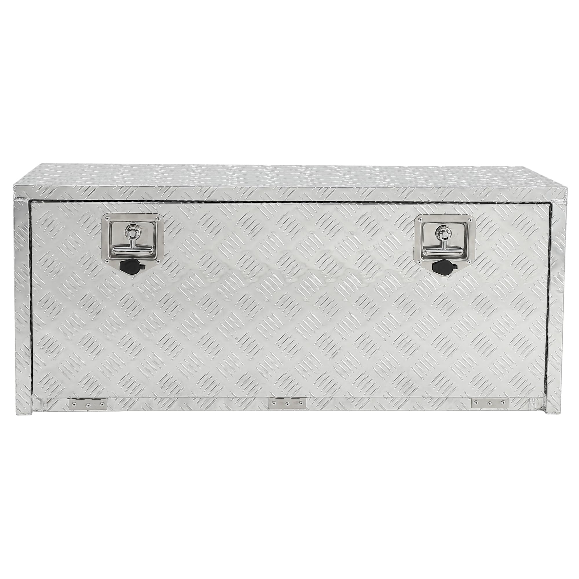 Garvee 36"X18" Heavy Duty Aluminum Tool Underbody Box, Waterproof Truck Storage Organizer Chest for Pick Up Truck Bed, RV Trailer, Silver