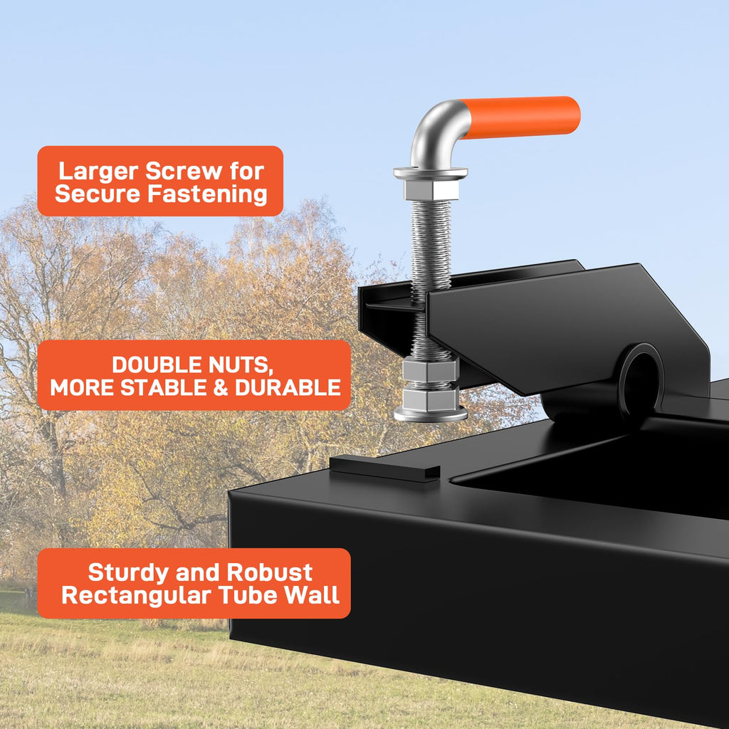 Garvee Clamp On Pallet Forks Fits 48" Bucket, 2500LB Capacity 5-Tine Attachment for Tractor & Skid Steer Loader