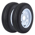 Garvee 5.30-12 Trailer Tires, 2 Pack, Load Range C 6PLY, 12"x4" Rims 4 Lug on 4", Max Load 1050 LBS @ 80 PSI, DOT Approved Durable Design for Utility & Boat Trailers