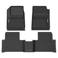 Garvee Custom Fit Floor Mats Compatible with 2017-2024 Ford F-250 / F-350 Super Duty Crew Cab, Black TPE All-Weather Car Floor Liners, Front & Rear Row Set
