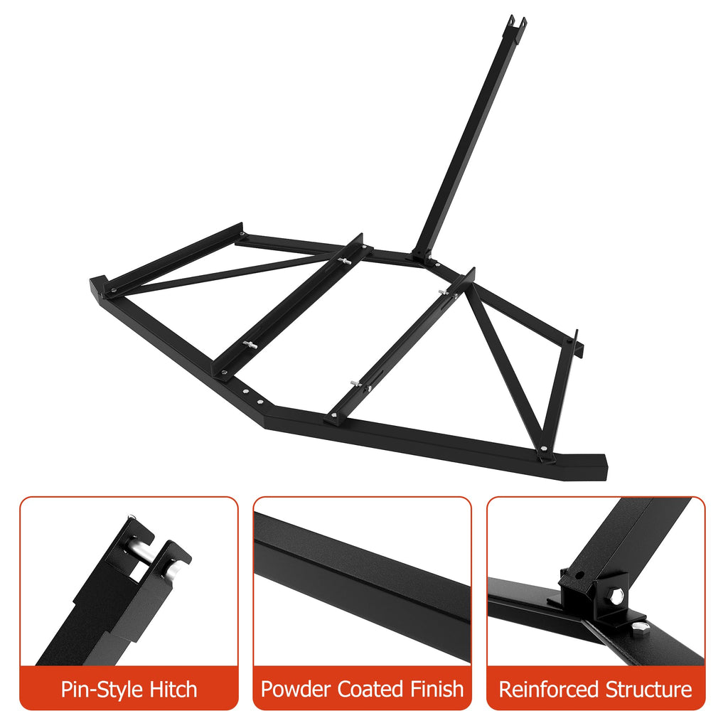 Garvee Driveway Drag: Heavy Duty Steel, Easy Assembly & Leveling, Adjustable Bolts, 100 lbs Load, Effortless Operation, Compatible with ATVs, UTVs - 72 Inch