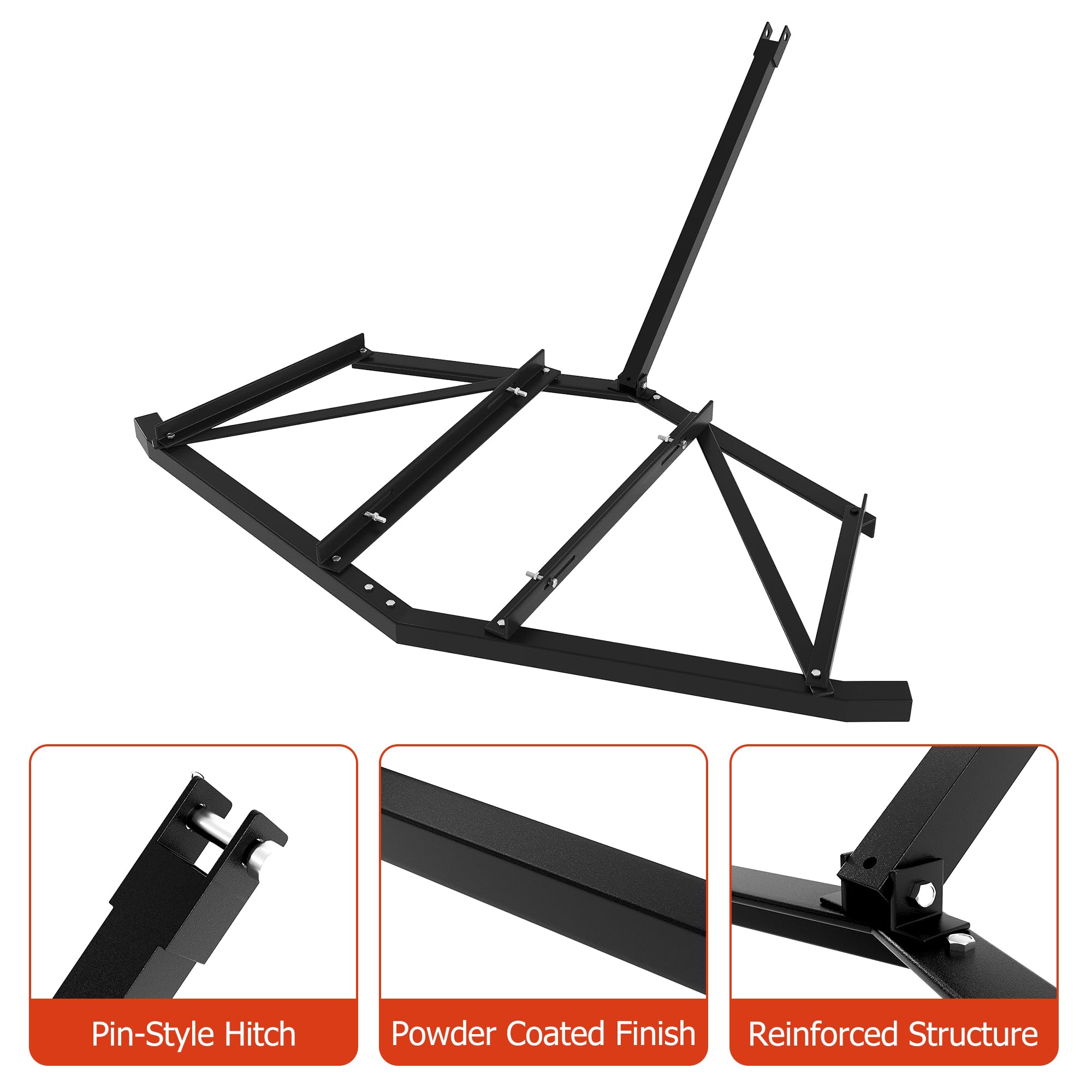 Garvee Driveway Drag: Heavy Duty Steel, Easy Assembly & Leveling, Adjustable Bolts, 100 lbs Load, Effortless Operation, Compatible with ATVs, UTVs - 72 Inch