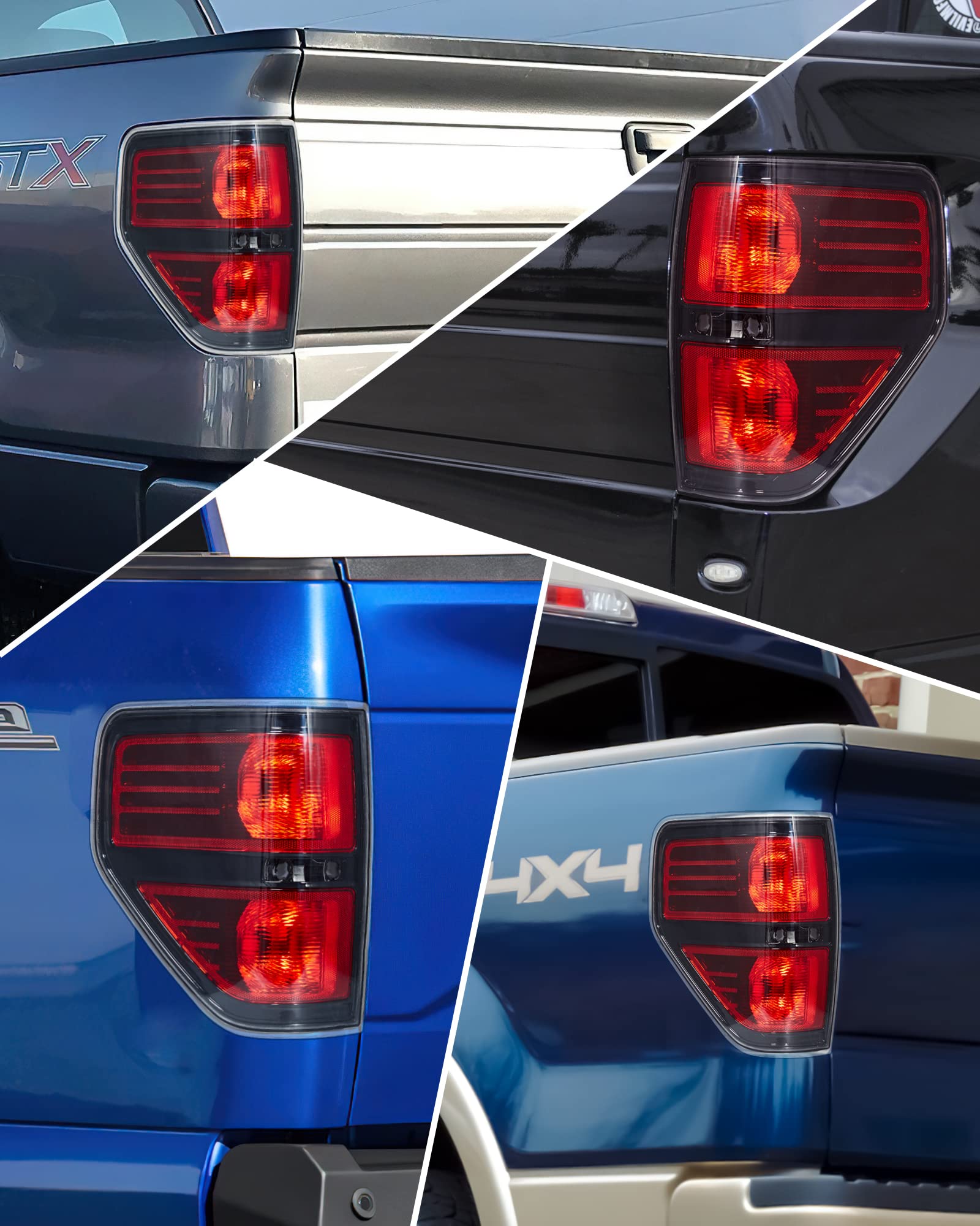 Garvee 09-14 Ford F-150 Tail Lights, Driver & Passenger Side Assembly