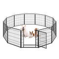 Garvee Dog Playpen 32" Height 8 Panels Pet Exercise Pen with Automatic Gravity Lock Doors, Portable Pet Play Yard Gate