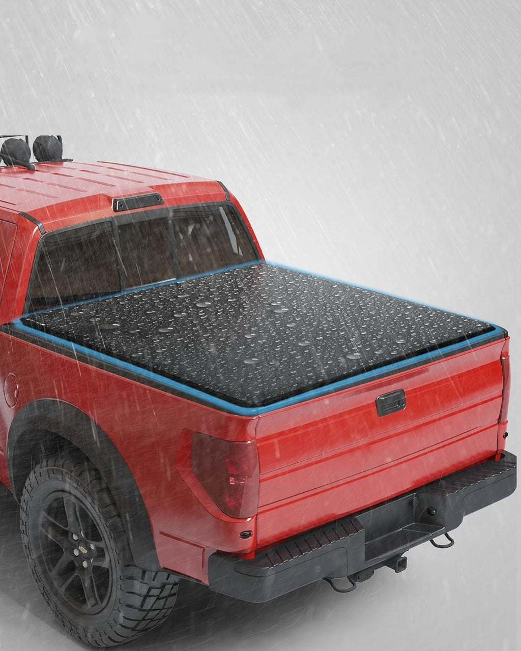 Garvee Tri-Fold Truck Bed Cover Strong Support PVC Material Tailgate Locking for 2014-2018 Chevy Silverado/GMC Sierra 1500 5.8FT