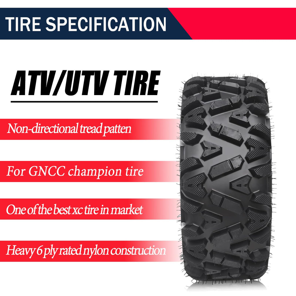 Garvee AT30x10R14 8PR TL UTV/ATV All Terrain Tires, 310lbs Max Load