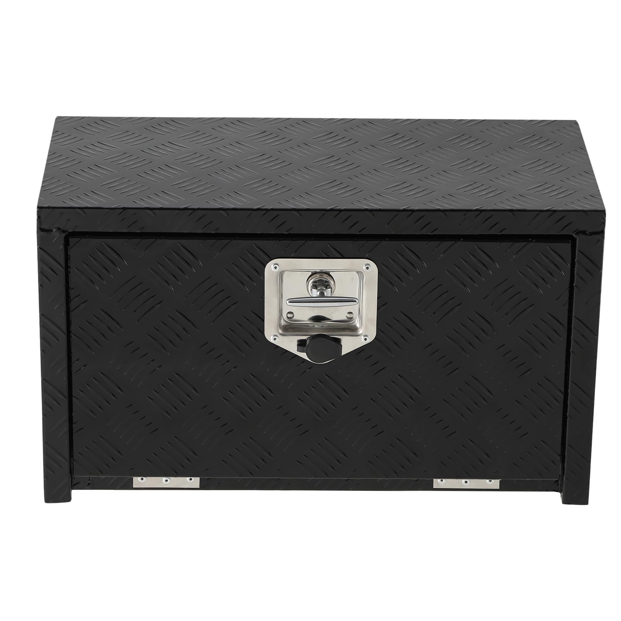 Garvee 24 Inch Heavy Duty Aluminum Tool Underbody Box Waterproof Truck Storage Organizer Chest for Pick Up Truck Bed Black
