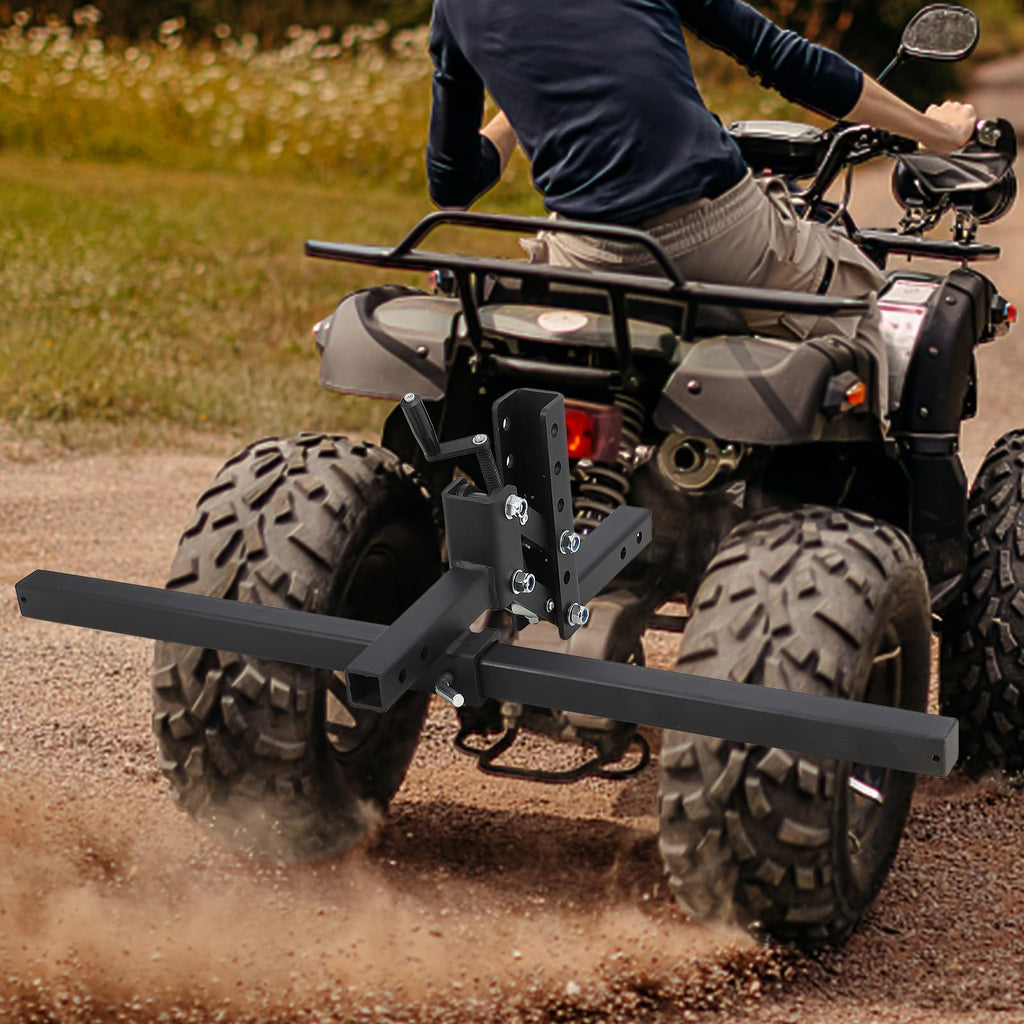 Garvee ATV Hitch Manual Implement Lift 50 Inch 1-Point System Steel Construction Fits 2-Inch Receiver Versatile ATV Attachment
