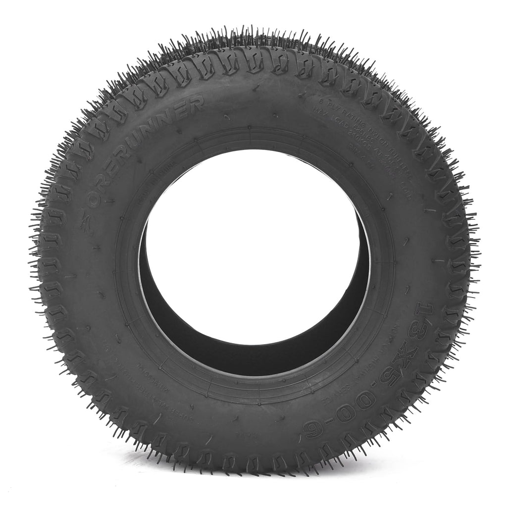 Garvee Lawn Mower Tires Turf Tires 20x8.00-8 4PR for Golf Cart Tires, Garden Tractor Riding Mower Tubeless Set of 2 - 13x5.00-6-4PR TL WAVE