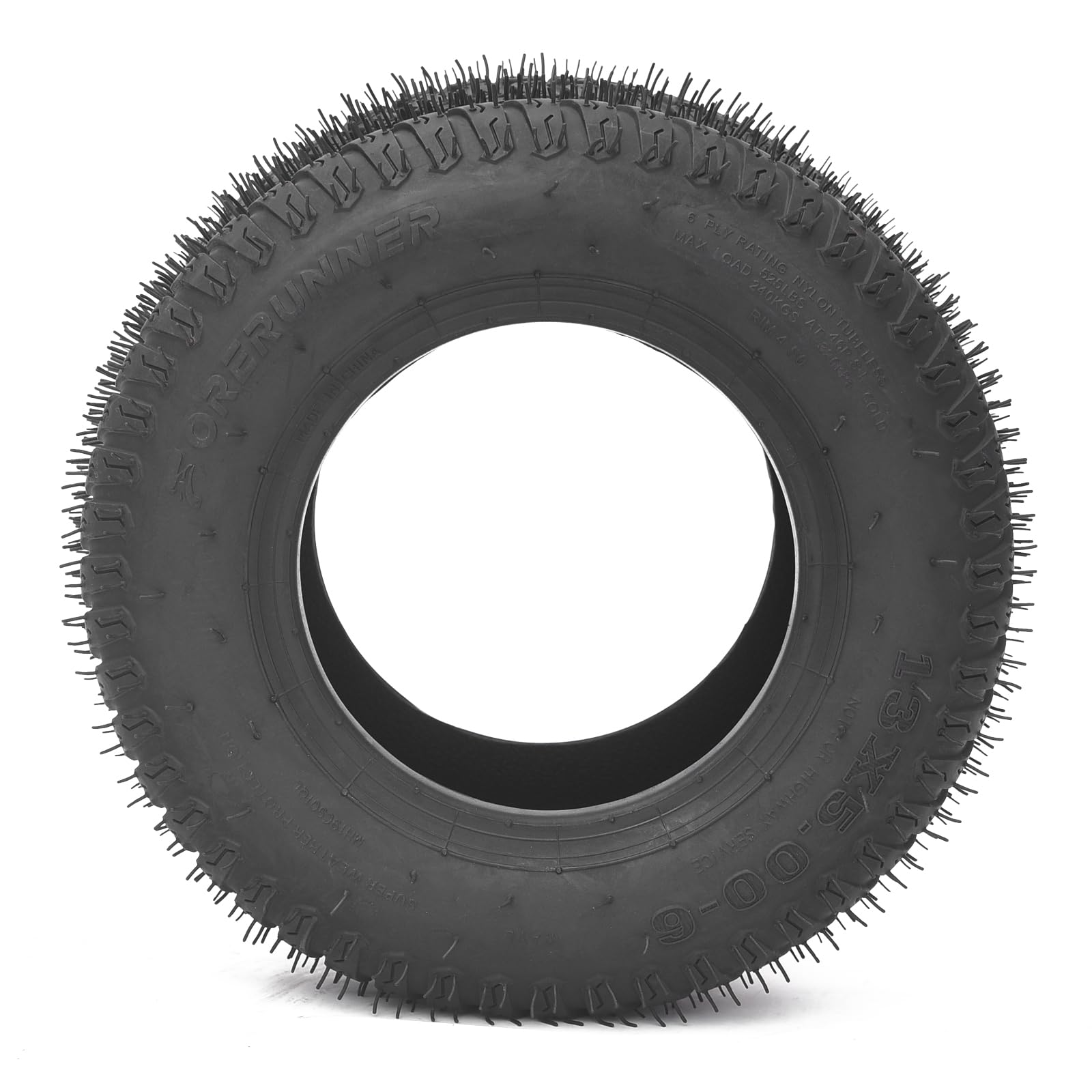 Garvee Lawn Mower Tires Turf Tires 20x8.00-8 4PR for Golf Cart Tires, Garden Tractor Riding Mower Tubeless Set of 2 - 13x5.00-6-4PR TL WAVE
