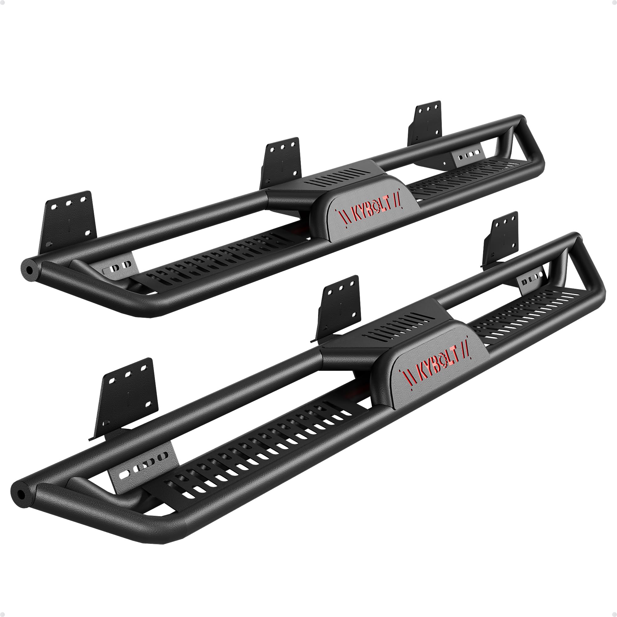 Garvee Running Boards Compatible with 2019-2024 Dodge Ram 1500 Crew Cab(Excl.2019-2023 Classic),Steel Rock Two Stairs Sliers for 2019 2020 2021 2022 2023 2024 Ram 1500 New Body Supercrew Cab