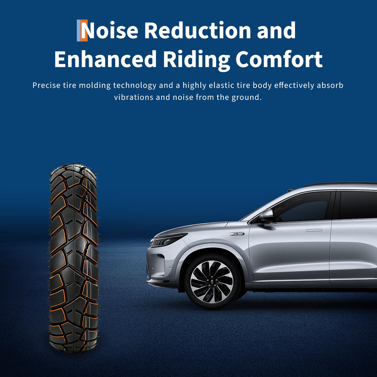 Garvee 130/80-17 Motorcycle Tire Rear Black Wall 4PR 65S Tubeless Street Tire Cruiser Touring High Performance Enhanced Grip Wear Resistance