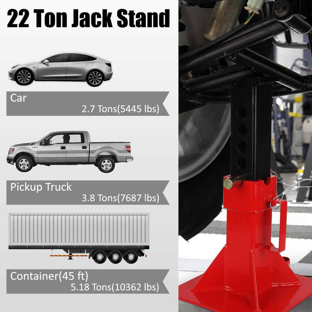 Garvee Heavy-Duty Pipe Jack Stand, 13 -19 Inch Adjustable Folding Pipe Stand, Ideal for Welding, Automotive, and Construction Projects - 22T