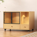 Garvee Cat Litter Box Enclosure, Cat Litter Box Furniture With Wheels and Drawers, Cat House for Indoor Cat