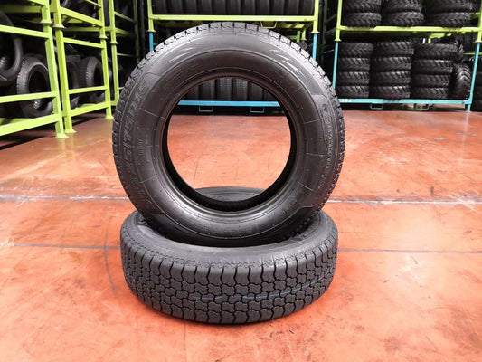 Garvee Pair of ST175/80D13 Trailer Tires with 175 80 13 Size, 6-Ply Load Range C, Scuff Guard, 6mm Tread Depth