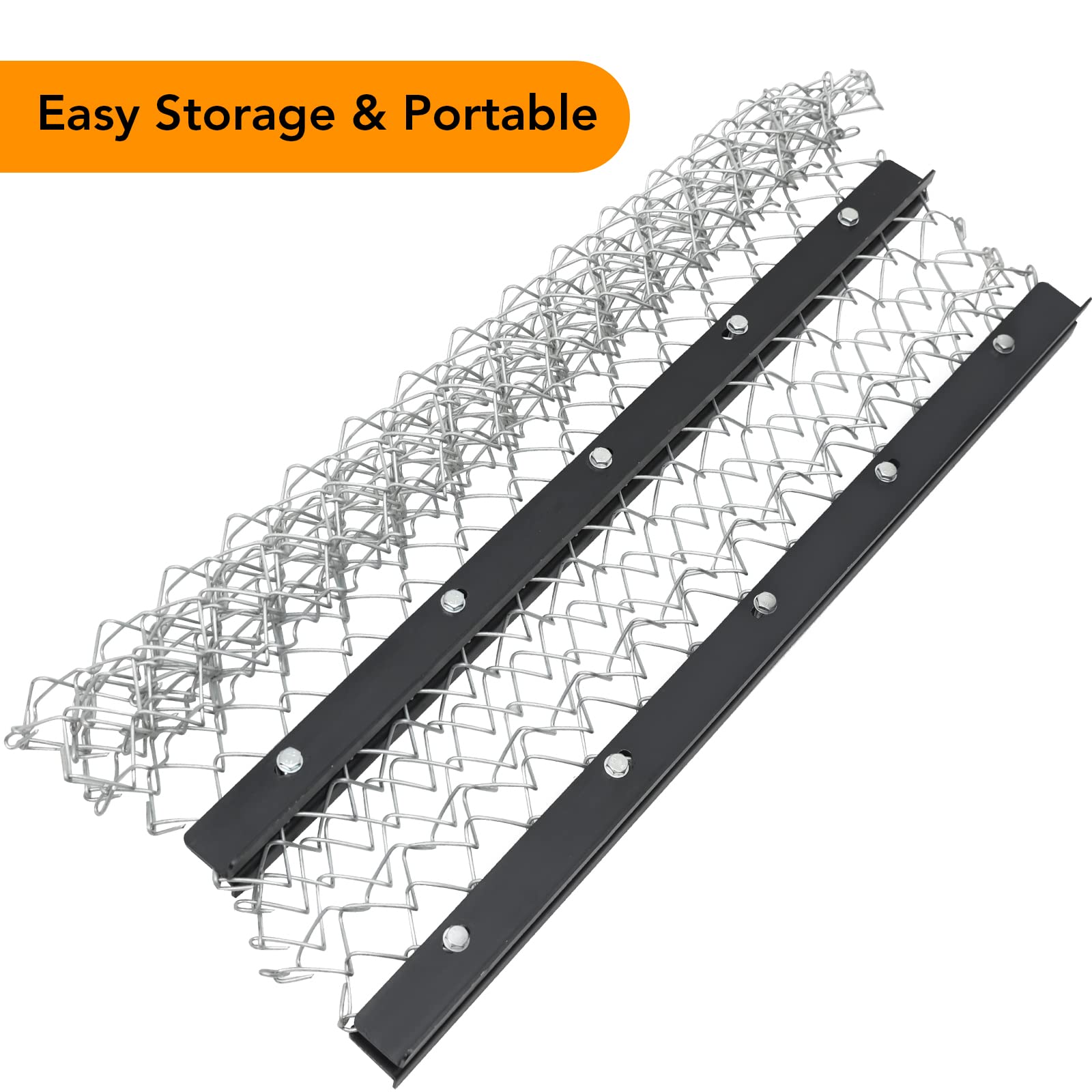 Garvee 6x5ft ATV Chain Harrow UTV Drag Grader Tractor Attachments for Farm and Garden Lawn Tractors