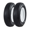 Garvee ST175/80D13 Trailer Tire and Wheel Assembly, Heavy-Duty Load Range C 6PR, 5 Lug White Modular Wheel, 13 Inch Tires for Utility and Boat Trailers, Set of 2