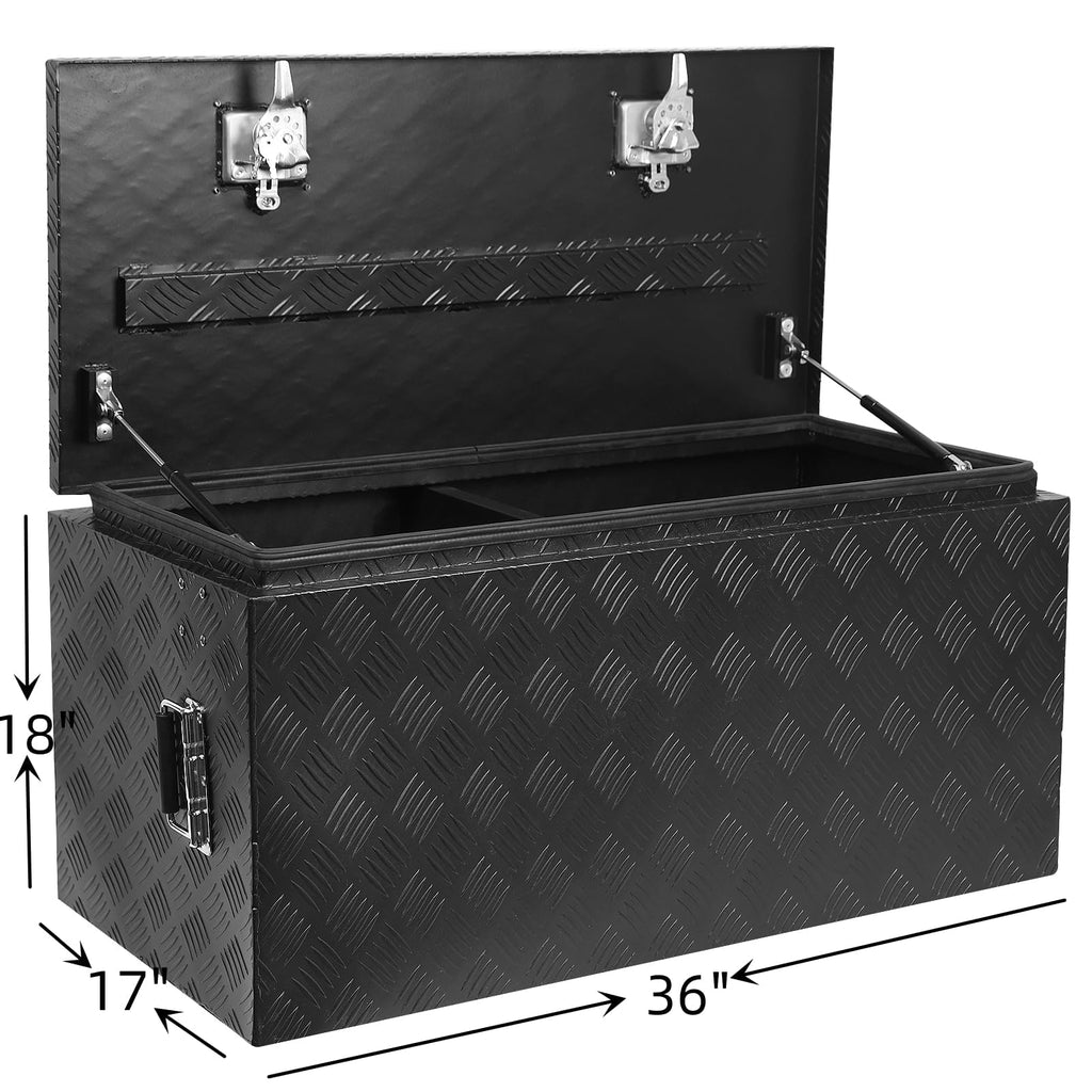 Garvee 36 Inch Aluminum Diamond Plate Toolbox for Trucks & Trailers
