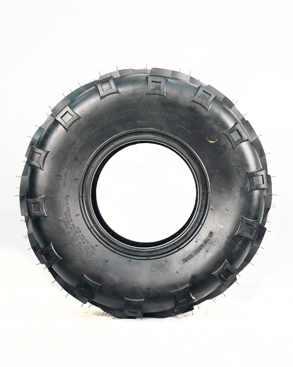 Garvee 19x7-8 ATV Tires 2-Pack, 4PR All Terrain Tubeless Off-Road Tires with Reinforced Sidewall Tread Armor, Trail Sand, Black