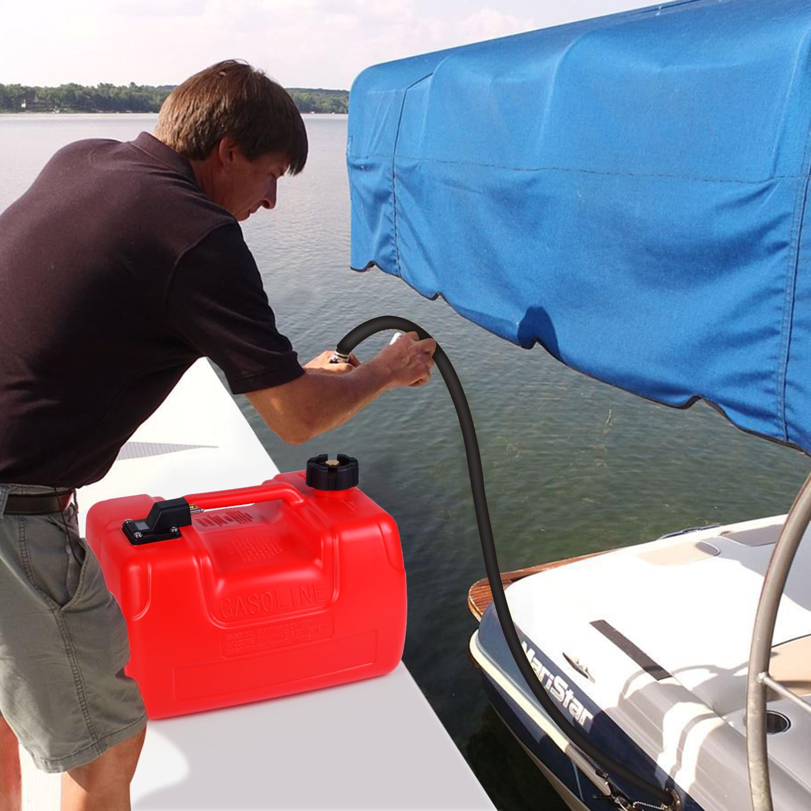 Garvee 3 Gallon Portable Tank,Easy-to-Carry Replacement Fueling Tank With Handle