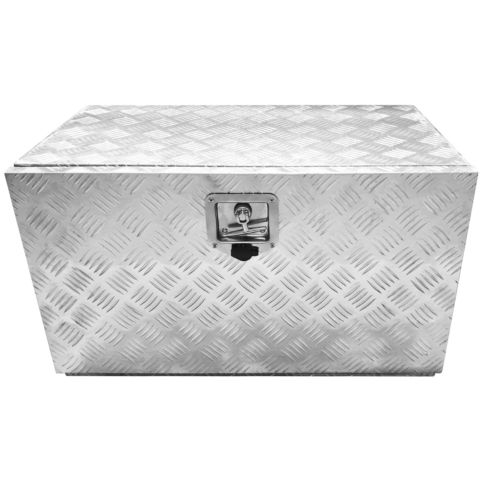 Garvee Aluminum Tool Box - 30 inch Square Truck Storage Organizer Chest With T-Handle Lock and Keys Included