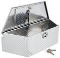 Garvee 39Inch Trailer Tongue Boxes,Heavy Duty Aluminum Trailer Tool Box With Lock and Keys,Diamond Plate Storage Box,Waterproof Trailer Box for Pick Up Truck Bed,RV Trailer