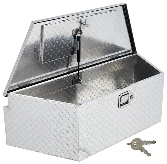 Garvee 39Inch Trailer Tongue Boxes,Heavy Duty Aluminum Trailer Tool Box With Lock and Keys,Diamond Plate Storage Box,Waterproof Trailer Box for Pick Up Truck Bed,RV Trailer