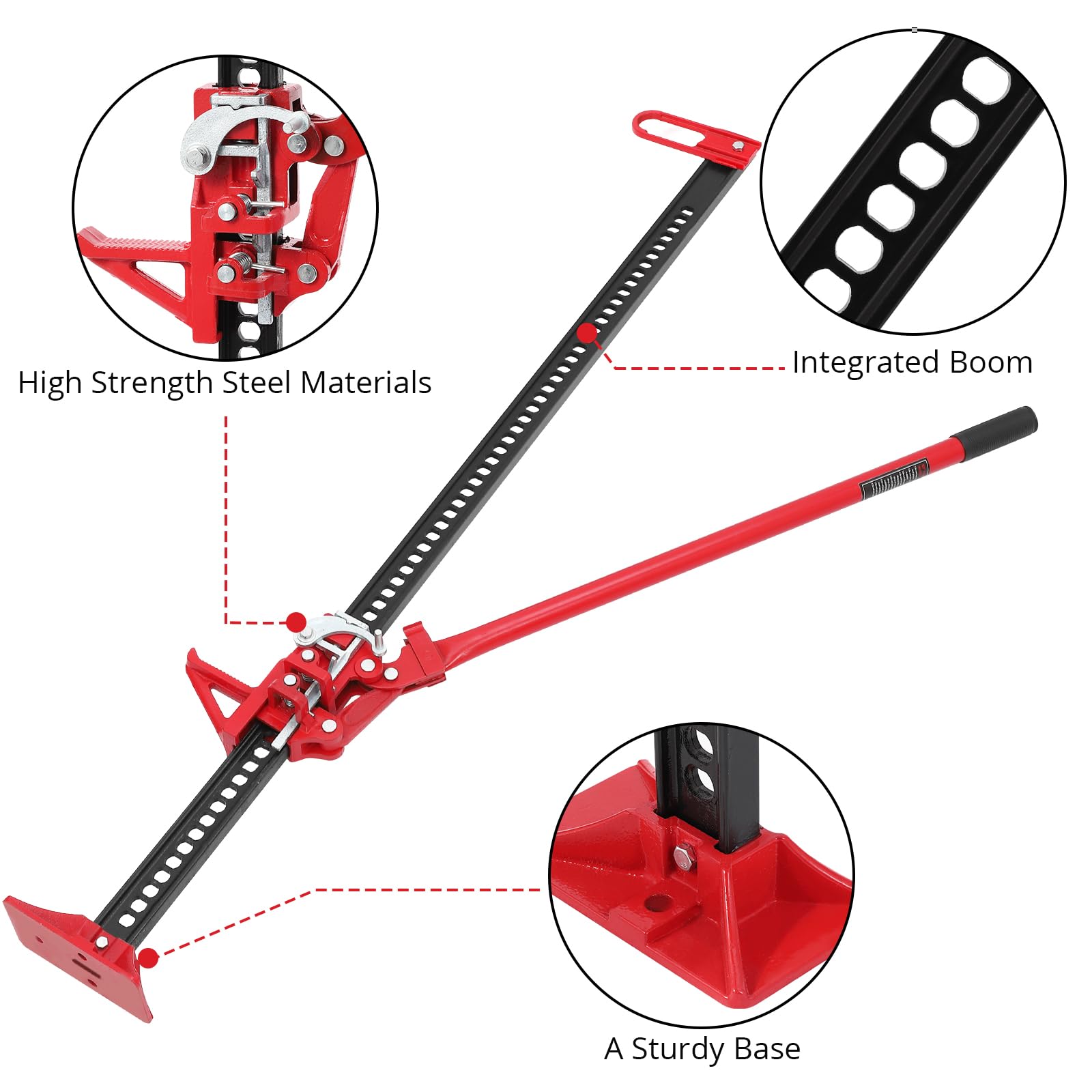 Garvee 60" Off-Road Recovery Jack - 3.2 Ton Heavy-Duty Trail Jack for 4x4, SUV, UTV, ATV, and Outdoor Adventures (Black)