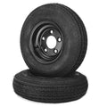 Garvee 4.80-8 Trailer Tires with Rims, 2 Pack, Load Range C 6PLY, 8"x3.75" Black Wheels 5 Lug on 4.5", Max Load 590 LBS @ 60 PSI, Reinforced Nylon Design for Utility, Cargo & Boat Trailers