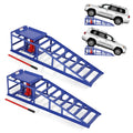 Garvee 2-Pack Hydraulic Car Ramps, 5T/11000 lbs Capacity Low-Profile Car Lift with Adjustable Height (9.4"-13.34") for Trucks, Trailers, and Auto Repair in Garage, Blue