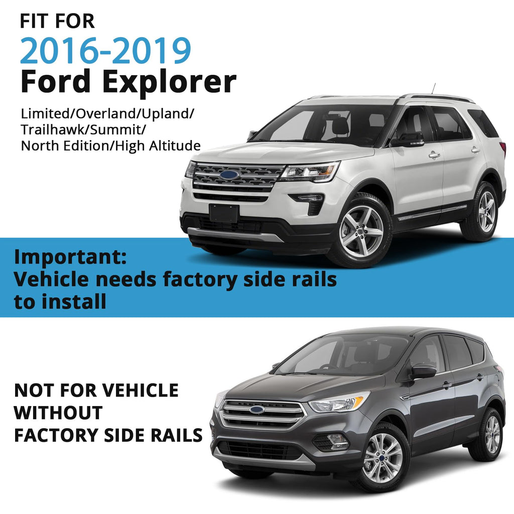 Garvee Roof Rack Cross Bar Fit for 2016-2019 Ford Explorer, Alloy Steel