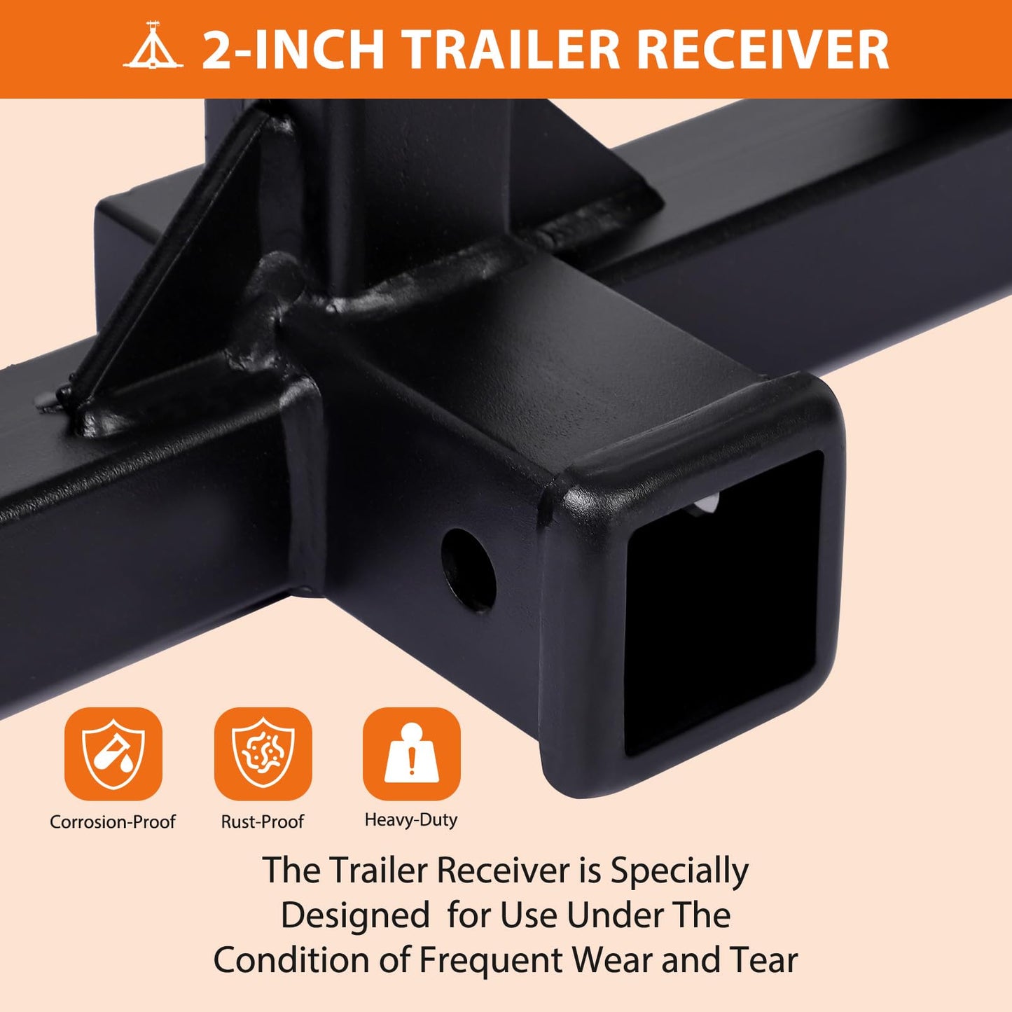 Garvee 3 Point Hitch 2" Receiver, Heavy Duty 2 inch Receiver Tow Drawbar 3 Point Hitch Adapter for Category 1 Tractors, Kubota, BX, John Deere, LM25H, WLM Tractor, NorTrac, Yanmar, Kioti, Farm Equipments