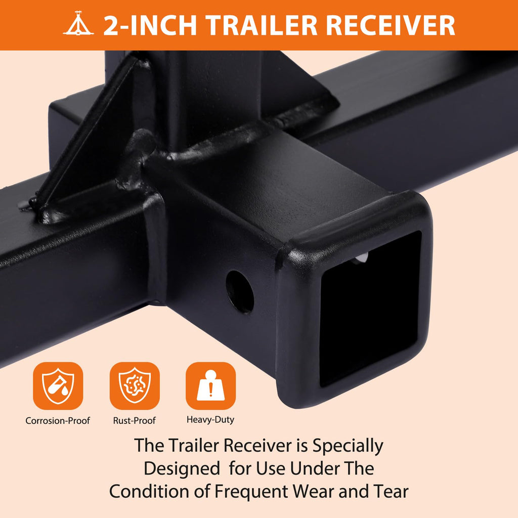 Garvee 3 Point Hitch 2" Receiver Heavy Duty Tow Drawbar Adapter for Category 1 Tractors Kubota BX John Deere LM25H WLM Tractor NorTrac Yanmar Kioti Farm Equipments