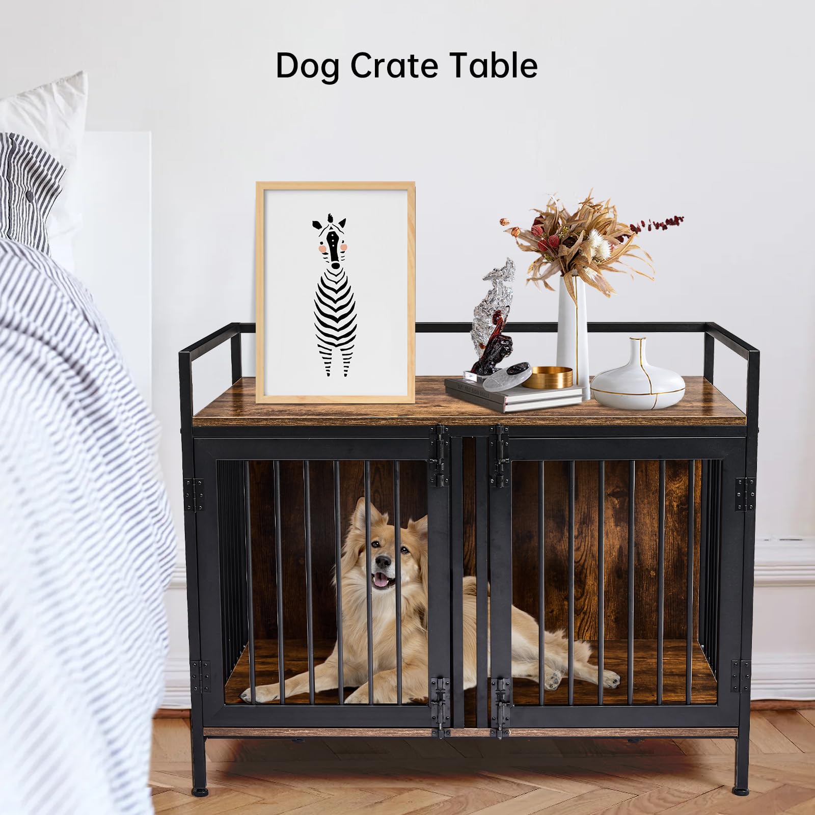 Garvee Heavy Duty Double Dog Crate with Divider for Small Dogs ZH-02