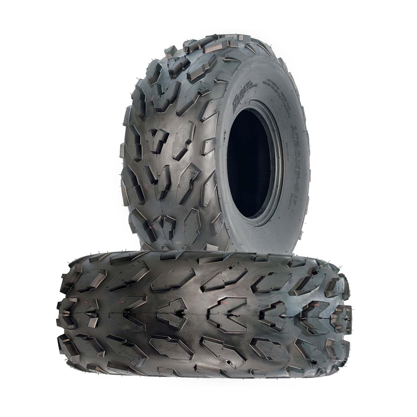 Garvee ATV UTV Tires 23X7x10 Sport 4 Ply Tubeless Set of 2 Off-Road Durable Black