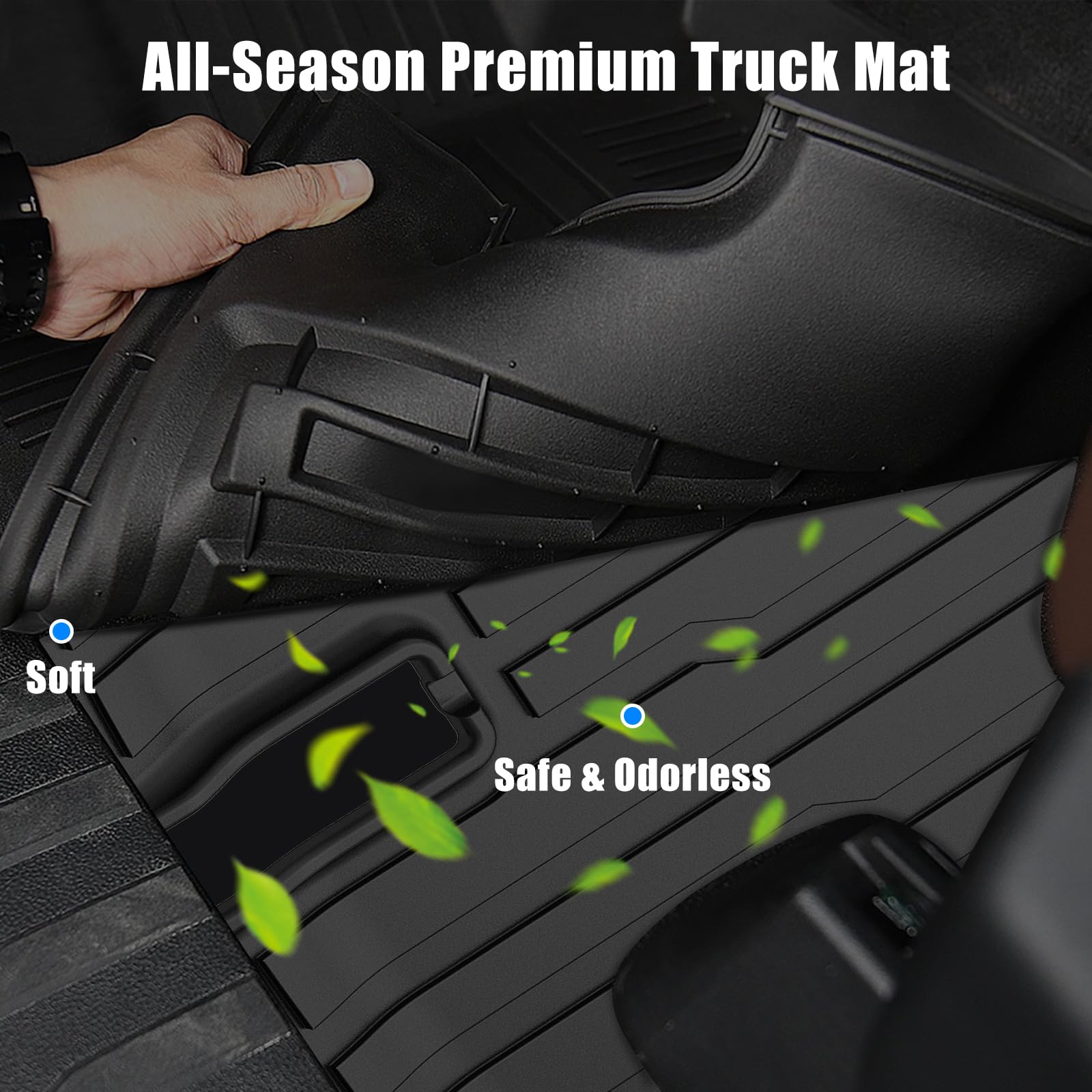Garvee Cargo Mat for Model Y 2020-2024 All-Weather Rear Cargo Protector TPE Durable Easy Clean, Black