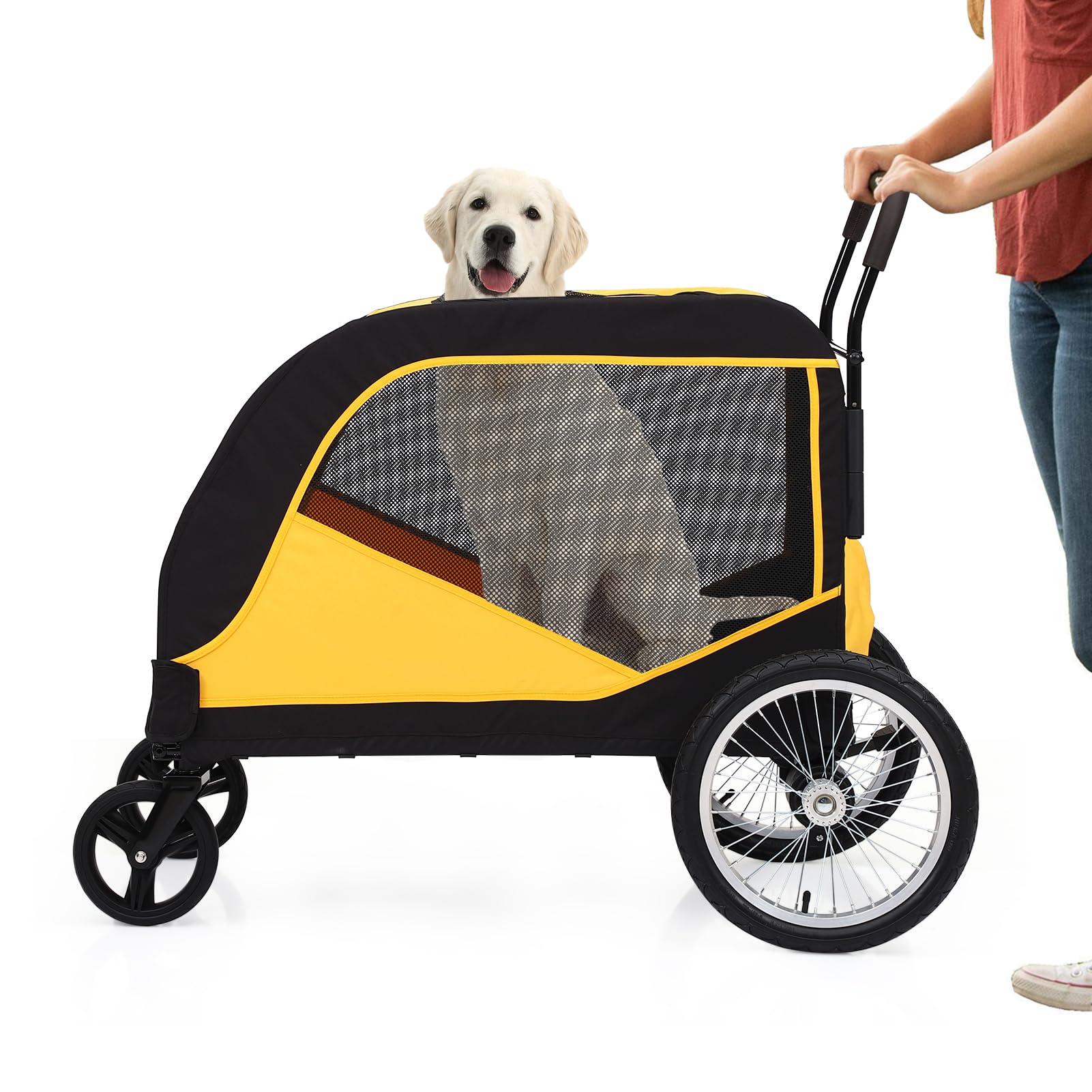 Garvee Dog Stroller for Large Pet Jogger Stroller with 4 Wheel