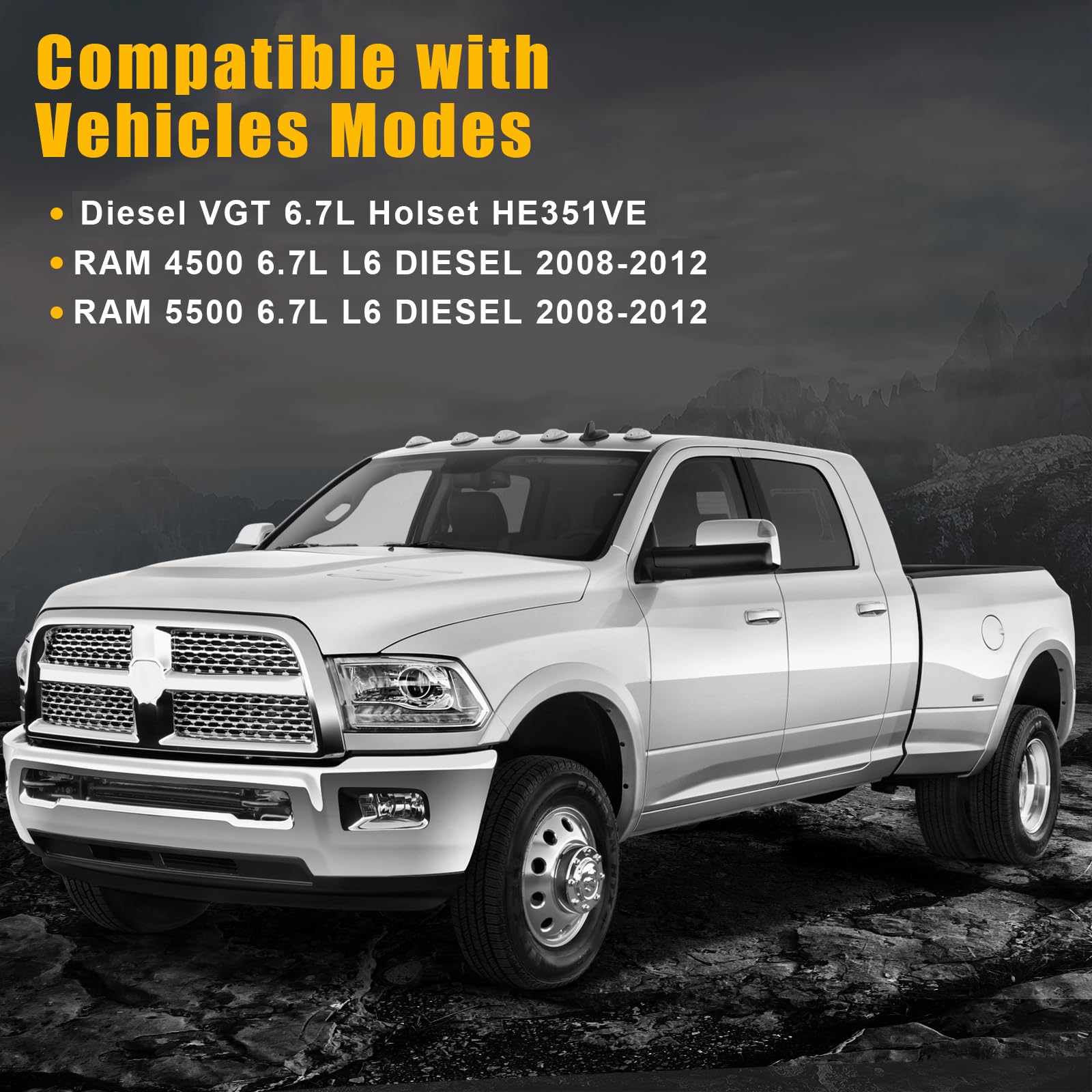 Garvee Turbocharger Replacement 68048234AA Compatible With Ram 2500 3500 6.7L Cummins Diesel 2013-2018 OE Part