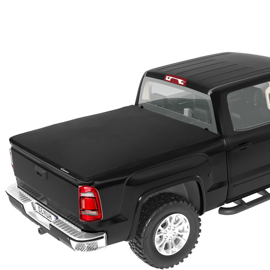 Garvee Soft Tri-Fold Truck Bed Tonneau Cover Compatible with 2009-2024 Dodge Ram 1500 (Classic&New), Fleetside 6.4 ft Bed Without Rambox