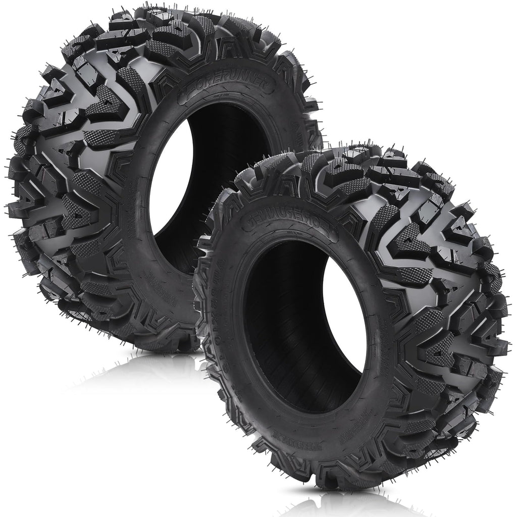 Garvee Set of 2 ATV Trail Tires 6PR Knobby Sport Tires, Tubeless - AT25x10-12-6PR TL APOLLO