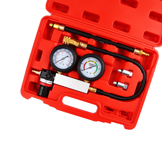 Garvee Cylinder Leak Down Tester Engine Compression Diagnosis Kit Dual Pressure Gauges Universal Fitment for Gasoline Engines