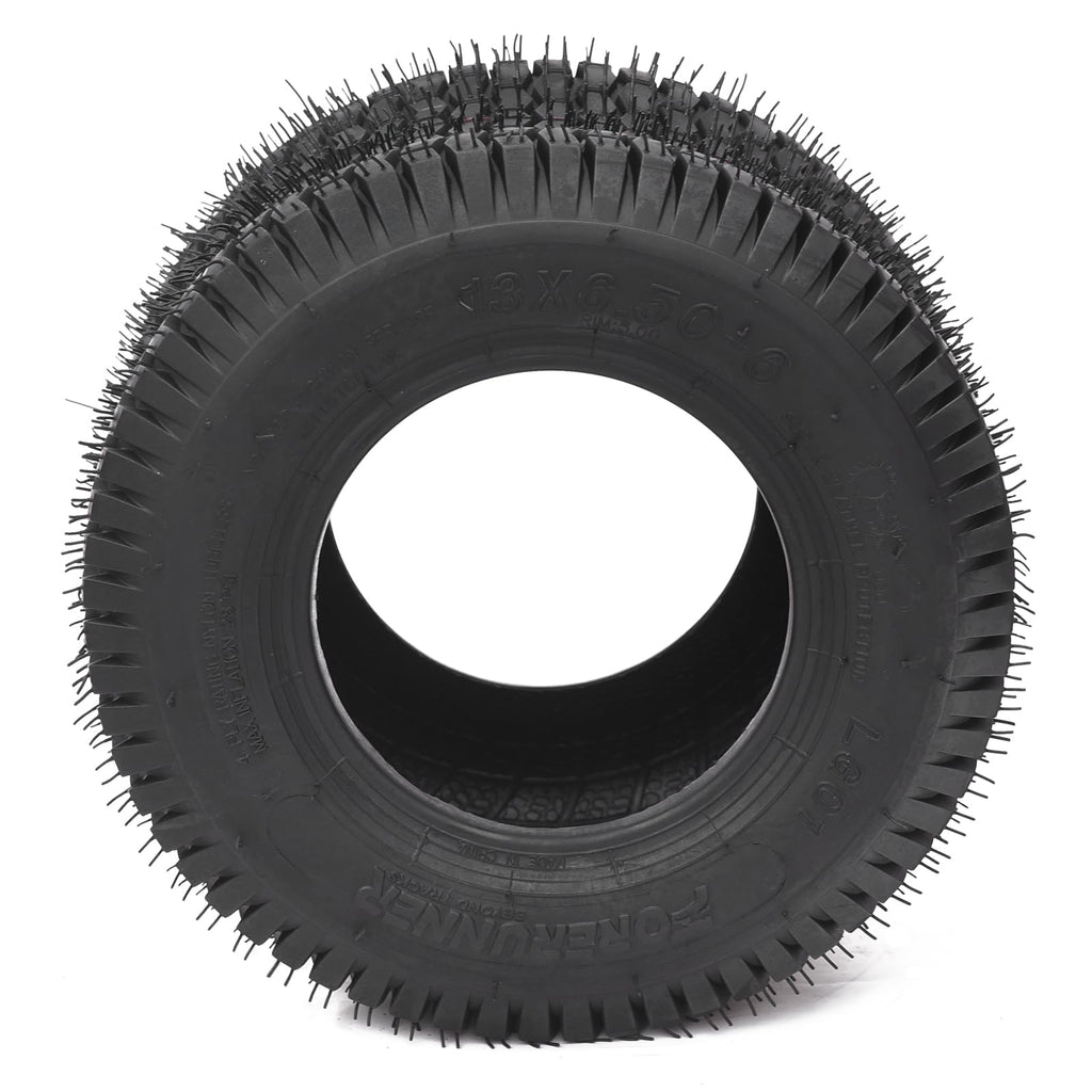 Garvee Lawn Mower Tires Turf Tires 20x8.00-8 4PR for Golf Cart Tires, Garden Tractor Riding Mower Tubeless Set of 2 - 13x6.50-6-4PR TL LG01