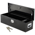 Garvee 48 Inch Aluminum Truck Tool Box, Truck Bed Storage Box with Security Lock and Wider Handles, Heavy Duty Waterproof Tool Box Organizer Chest for Pick Up Truck Rv Trailer - Black