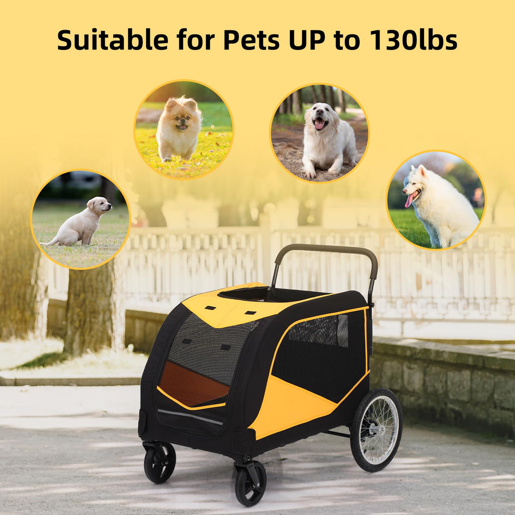 Garvee Dog Stroller for Large Pet Jogger Stroller with 4 Wheel