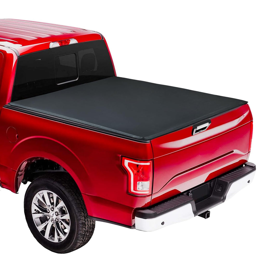 Garvee Soft Tri-Fold Truck Bed Tonneau Cover Compatible with 2017-2024 Nissan Titan 6'7" Bed (with or without Utilitrack), Black, New Upgrade
