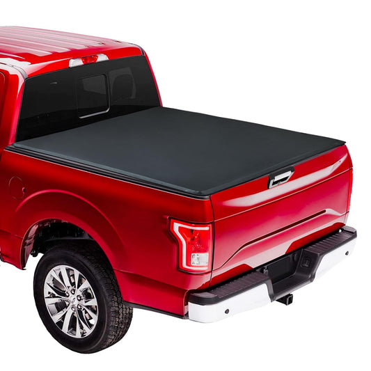 Garvee Soft Tri-Fold Truck Bed Tonneau Cover Compatible with 2017-2024 Nissan Titan 6'7" Bed (with or without Utilitrack), Black, New Upgrade